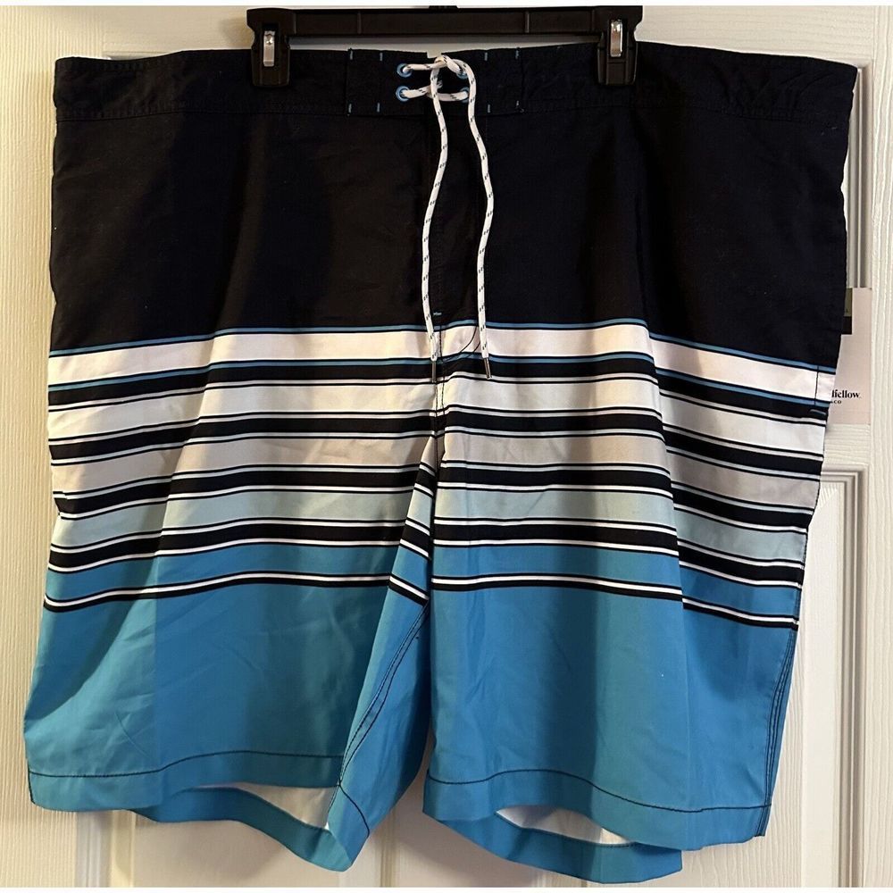 Goodfellow & Co Blue Striped Swim Trunks NWT Size 3XL